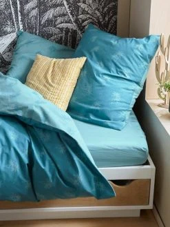 Parure Housse De Couette + Taie D'oreiller Enfant PALMIERS Terracotta - Vertbaudet -Vertbaudet Magasin parure housse de couette taie doreiller enfant palmiers 5