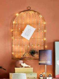 Pêle-mêle Lumineux Cage à Oiseaux Doré - Vertbaudet -Vertbaudet Magasin pele mele lumineux cage a oiseaux 2
