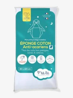 Protège Matelas Imperméable éponge Anti-acariens Bi Ome 60x120 Cm P'TIT LIT Blanc - P'tit Lit