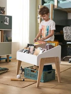 Rangement Livres LIGNE RETRO Blanc Clair Uni - Vertbaudet -Vertbaudet Magasin rangement livres ligne retro 3