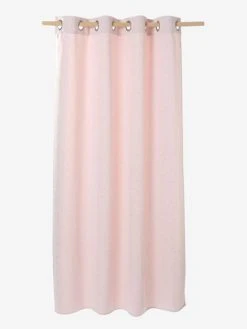 Rideau Occultant Etoiles D'argent Rose Imprimé étoiles - Vertbaudet -Vertbaudet Magasin rideau occultant etoiles dargent 1