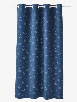 Rideau Occultant Phosphorescent Dino Bleu - Vertbaudet -Vertbaudet Magasin rideau occultant phosphorescent dino 1