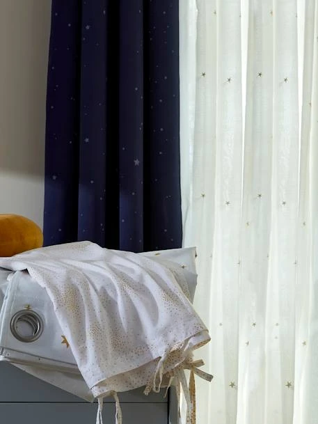 Rideau Voilage Etoiles Filantes Ivoire/or - Vertbaudet 5 Rideau Voilage Etoiles Filantes Ivoire/or - Vertbaudet – Image 3