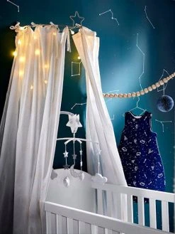 Rideau Voilage Pailleté Féérie Blanc / Paillettes - Vertbaudet -Vertbaudet Magasin rideau voilage paillete feerie 4