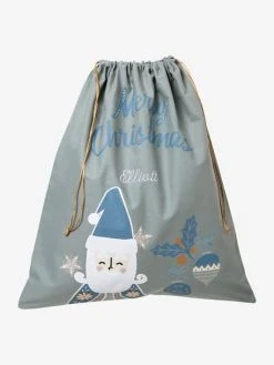 Sac à Jouets Père Noël Scandinave Vert / Bleu - Vertbaudet -Vertbaudet Magasin sac a jouets pere noel scandinave 4