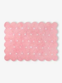 Tapis Coton Lavable Biscuit à Pois LORENA CANALS Rose - Lorena Canals -Vertbaudet Magasin tapis coton lavable biscuit a pois lorena canals 2