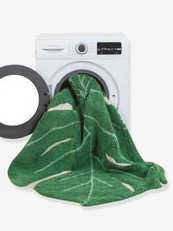 Tapis Coton Lavable Feuille Monstera LORENA CANALS Vert - Lorena Canals -Vertbaudet Magasin tapis coton lavable feuille monstera lorena canals 4