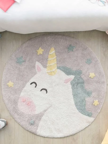 Tapis Coton Lavable Licorne Believe In Yourself LORENA CANALS Gris - Lorena Canals 4 Tapis Coton Lavable Licorne Believe In Yourself LORENA CANALS Gris - Lorena Canals – Image 2