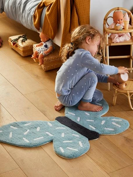 Tapis En éponge Papillon Bleu/blanc - Vertbaudet 8 Tapis En éponge Papillon Bleu/blanc - Vertbaudet – Image 6