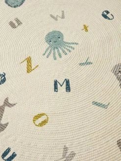 Tapis Rond Abécédaire Marin Ivoire - Vertbaudet -Vertbaudet Magasin tapis rond abecedaire marin 2