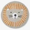 Tapis Rond Lavable Lion Gris / Orange - Vertbaudet -Vertbaudet Magasin tapis rond lavable lion