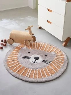 Tapis Rond Lavable Lion Gris / Orange - Vertbaudet 9 Tapis Rond Lavable Lion Gris / Orange - Vertbaudet -Vertbaudet Magasin tapis rond lavable lion 2