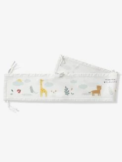 Tour De Lit Respirant WILDLIFE écru / Multicolore - Vertbaudet -Vertbaudet Magasin tour de lit respirant wildlife 3